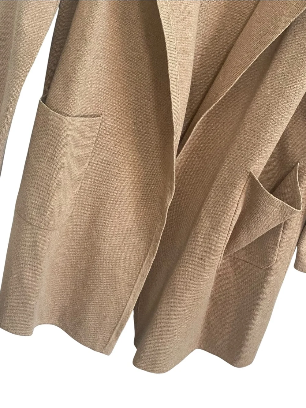 J.Crew Tan Camel Capsule Wardrobe Wool Blend Knit Eloise Sweater Blazer Small